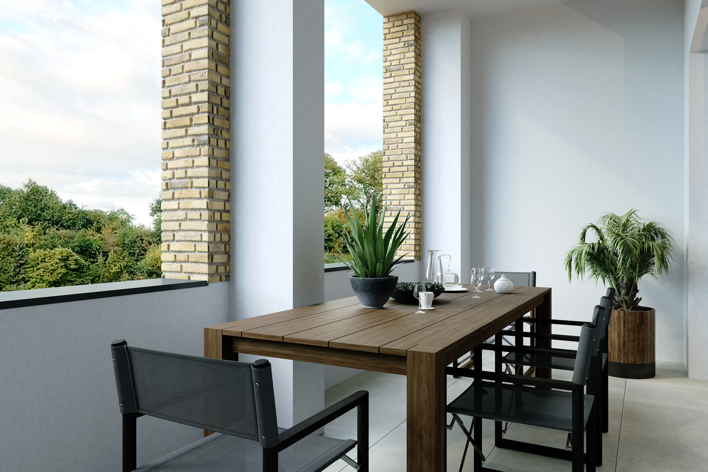 COTTON LOFTS: Loggia mit Blick ins Grüne