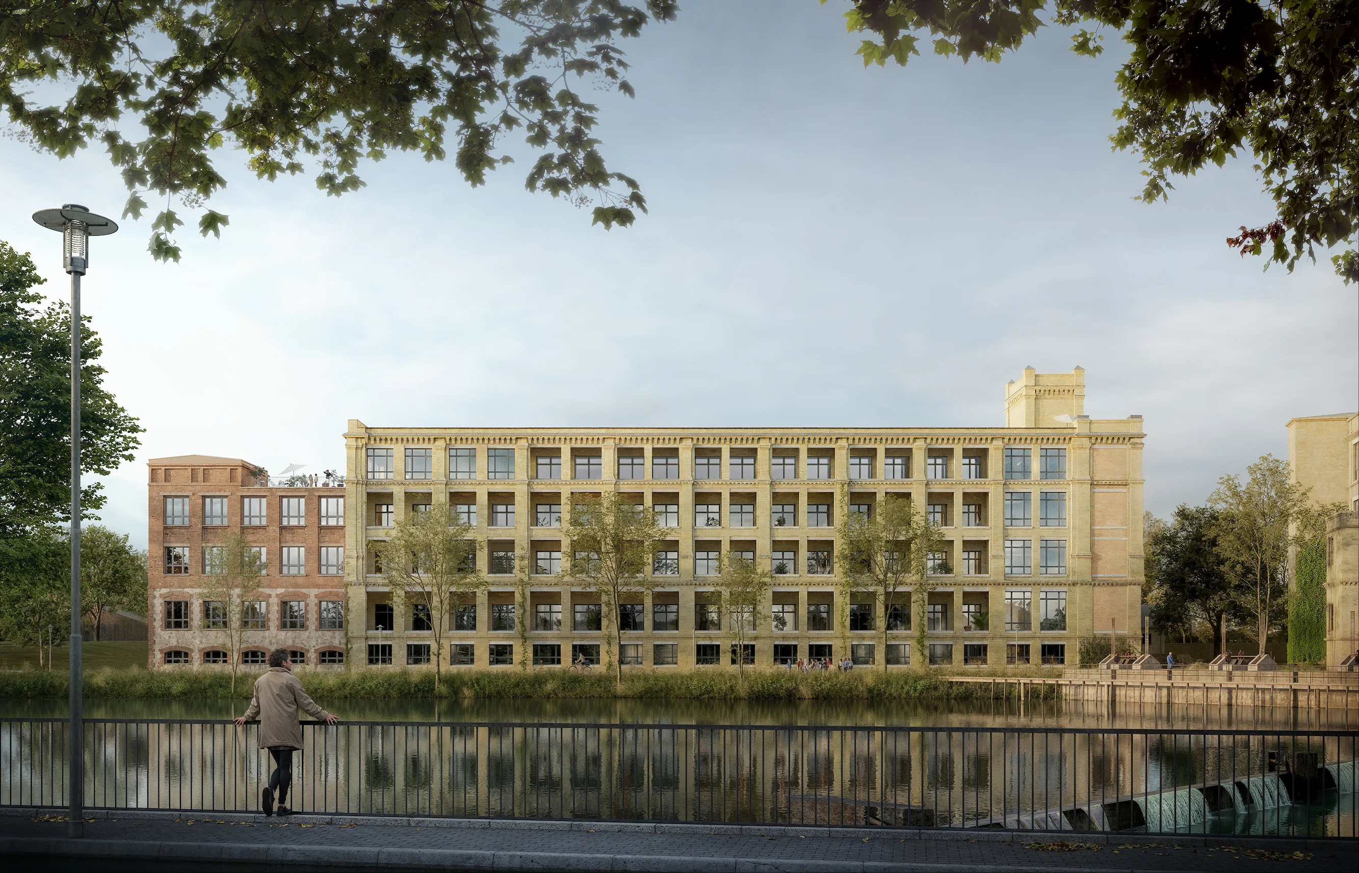 Visualisierung der COTTON LOFTS direkt an der Zschopau